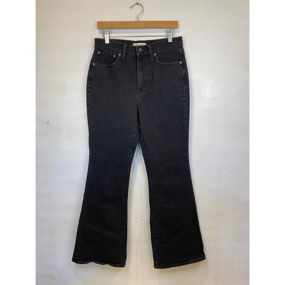 Madewell 28 The Perfect Vintage Flare Jean Sherborn Wash Black Wide Leg GUC - Picture 3 of 12